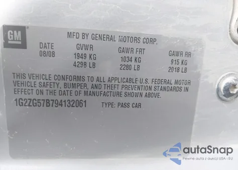 2009 Pontiac G6 из США, поврежденный, VIN 1G2ZG57B794132061